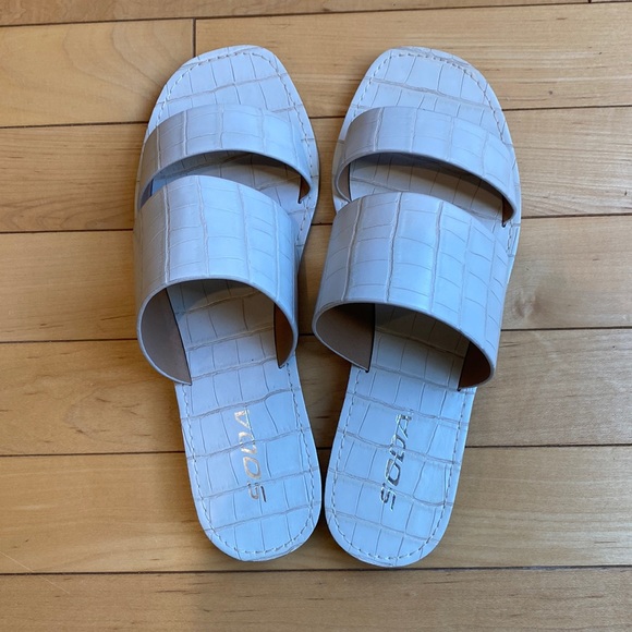 Soda White Karens Double Strap Sandal - Picture 1 of 4